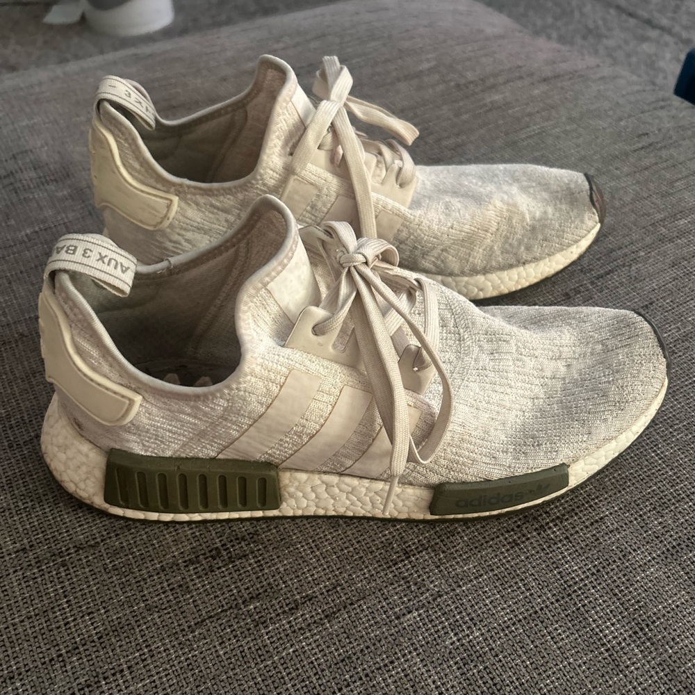 ADIDAS NMD R1, men’s size 11, cream/brown